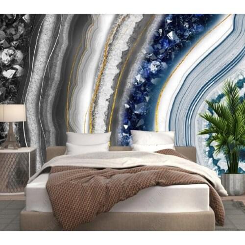 Papel de parede light luxury microcrystalline marble agate slice background wall 3d wallpaper,bedroom KTV bar mural wall decor