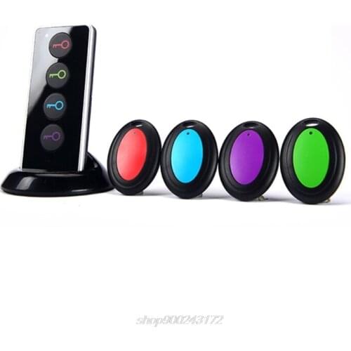 Remote Key Finder, item Tracker/Wireless RF Item Locator with Base Support Pets (4 Receivers, 1 Remote Control) M19 21 Dropship