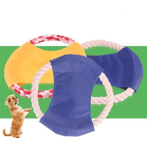 Durable Pet Dog Outdoor Training Puppy Flying Discs Toy High Quality Nylon Big Dog Chew Rope Toy Interactive dog supplies toy