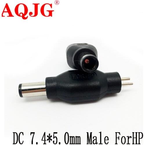 Straight New DC 7.4*5.0mm Male to 2P Female Laptop Power Adapter Connector Notebook Charger Jack For HP Compaq Computer adapter