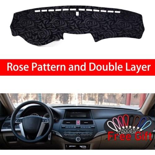 Rose Pattern For Honda Accord 2008 2009 2010-2013 Dashboard Cover Car Stickers Car Decoration Car Accessories Interior Decals