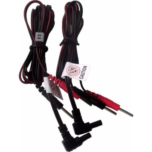 10pcs Replacement Electrode Lead Wires Connect Cables For Electrode Pads TENS Electronic Therapy Massage Machines Pin 2mm
