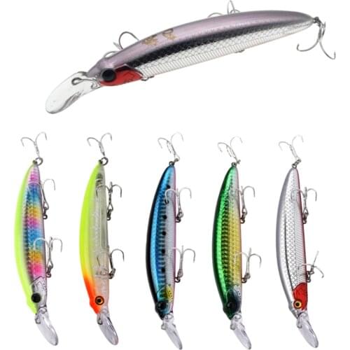 SWOLFY 5pcs Minnow Fishing Lure 11cm 21g Floating 0-1m Artificial Hard Bait Bass Wobblers Lures Crankbait Pike fishing tackle