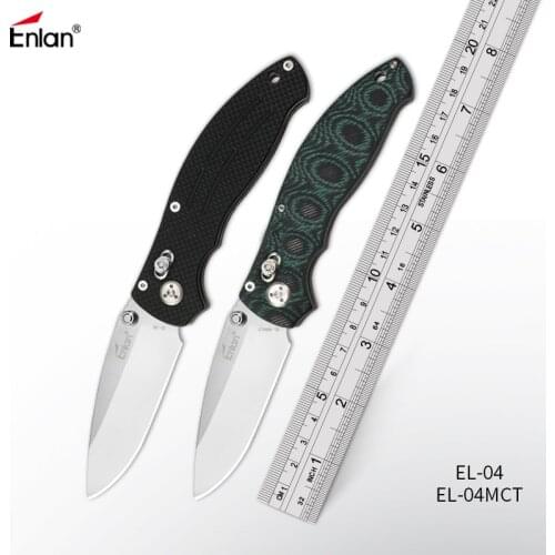 ENLAN Tactical Folding Knife Pocket Tactical Outdoor Camping Knives Hunting Survival Rescue Knife with Box Dropshipping