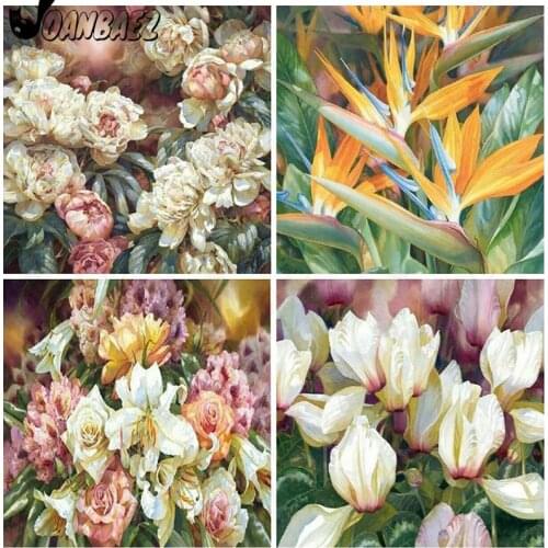 Vintage Flower Diamond Painting Leaf 5D Diy Wall Art Embroidery Inlaid Room Decoration Gift