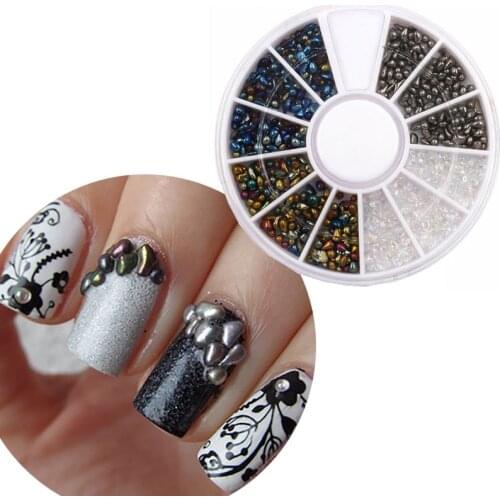 1 Wheel Mix Colors Rhinestones Wheel Stones For Nails Small Irregular Beads Manicure 3D Nail Art Decoration In Wheel Accessories