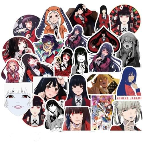 100Pcs Anime Kakegurui Waterproof PVC Stationery Sticker Luggage Laptop DIY Graffiti Skateboard Children Toy Sticker Gifts