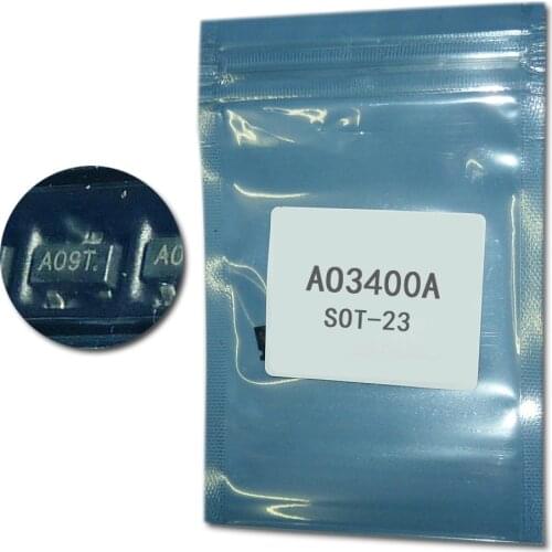 100pcs AO3400A SOT23 smd transistor Mosfet AO3400 SOT-23-3L MOSFET N-Channel 30V 5.7A (Ta) 1.4W (Ta) Mos fet transistor AO3400