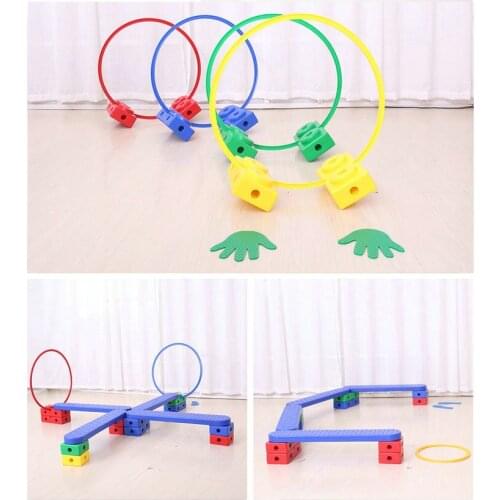 114pcs/set Multifunction Kids Physical Training Hurdles Balance and Eye Coordination Toy Crawling Training Equipments Tool