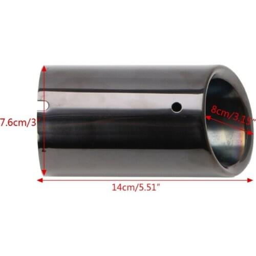 2x Black Car Stainless Steel Exhaust Tip Muffler Pipe Cover Trim for audi A4 Q5