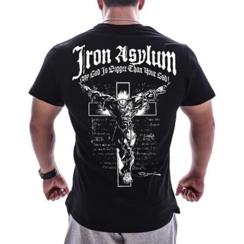 2019 New Bodybuilding Clothing O neck Short sleeve Mens T Shirt Men Fashion European size Tshirts Casual For Male T-shirt tops