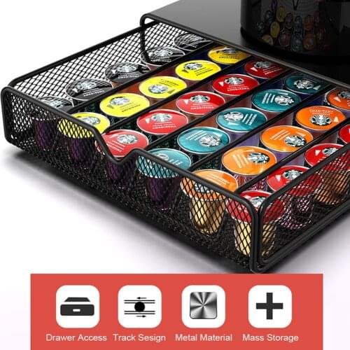 36 Pods Coffee Drawers Capsules Holder Storage Stand Rack Practical Coffee Shelves For Nespresso Coffee Capsule Organizer