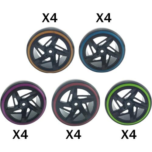 4PCS 12mm Hex RC 63mm Front Rear Tires Wheel Rims Set for HSP 94123 CS TT02 1/10 Scale RC Racing On-Road Car Accessories