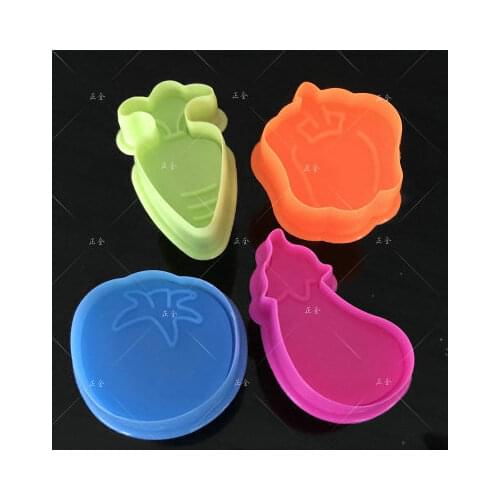 4Pcs Vegetable Plastic Baking Mold,Kitchen Biscuit Cookie Cutter Pastry,Plunger Stamp Die Fondant Cake Decorating Tools K081