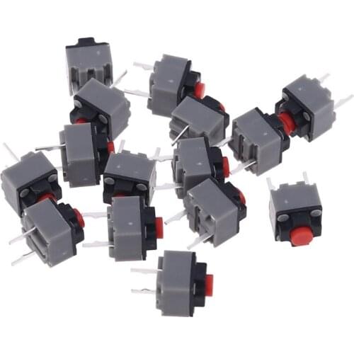 69HA 5pcs Micro Switch 6*6*7.3 mm Square Silent Switch Button Mouse DIP Microswitch Tact Switch