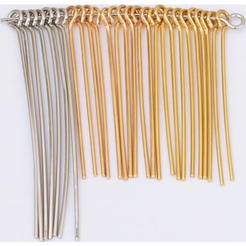 WHSOK Jewelry Accessories/DIY Making/Copper Metal/Genuine Gold Plating/Hand Made/Eye Pins Findings/Jewelry Findings Components
