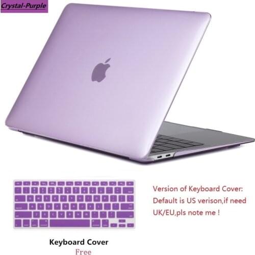 2019 New Crystal Laptop Case Keyboard Cover For Apple Macbook Pro Retina Touch Bar & ID Air 11 11.6 12 13 15 inch Hard Shell