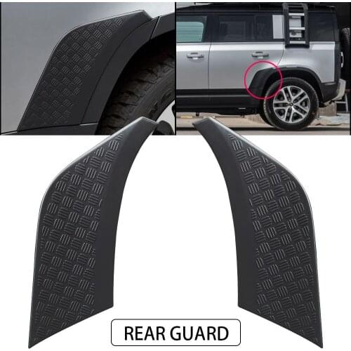 Black ABS Car Rearview Mirror Cover Front Rear Bumper Side Scratch Guard Protection Board Guard For Land Rover Defender110 2020