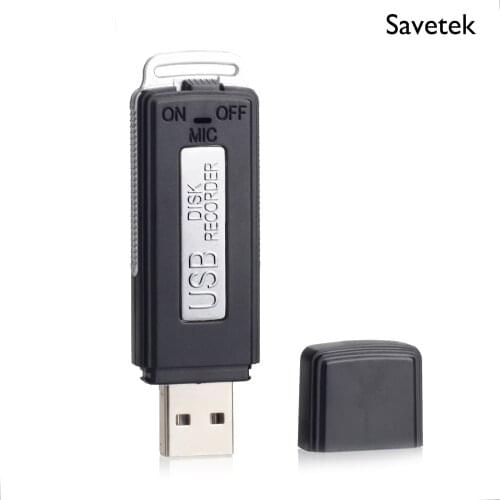 Savetek 2 in 1 Mini USB Pen 8GB 16GB Digital Audio Voice Recorder With USB Device One Touch Recording 384kbps