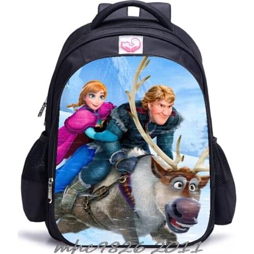 Disney Kid Backpack Child Bookbag Frozen Elsa Knapsack Kindergarten Cartoon Nylon Rucksack Boy Men Printed Schoolbag