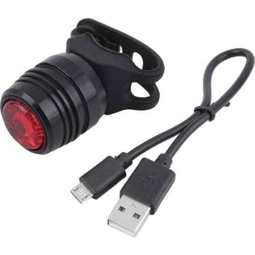 ICOCO USB Rechargeable Aluminum Alloy Silicone Flashlight with 3-Mode for Bike Bicycle Tail Rear Warning Red Light Wholesale