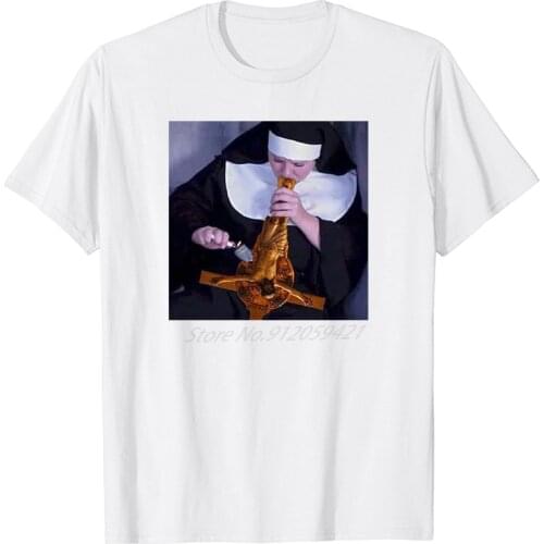 Nuns And & Bongs Weed Funny Smoking T-Shirt Short Sleeve Casual oversized t shirt harajuku graphic t shirts men clothing