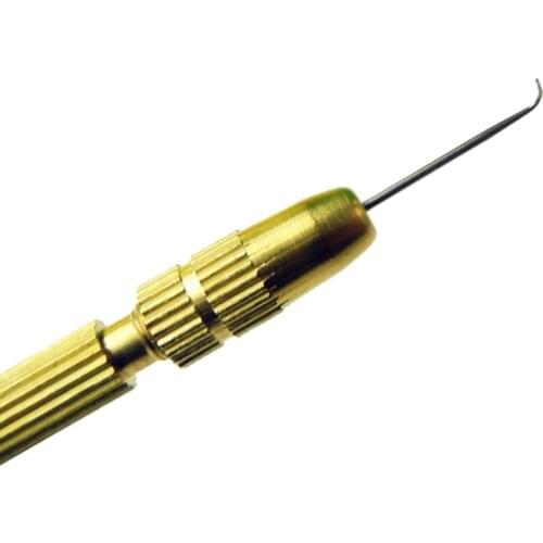 Wig hook needle Knots Threader With Brass Holder For Making Wig And Toupee Hair Products Hand Sewing Crochet Hook Needle Tool