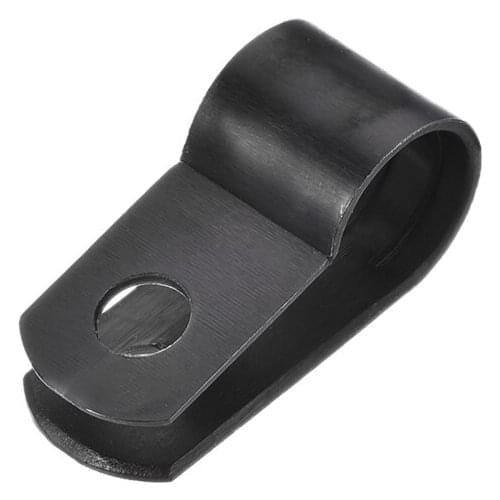 Uxcell Cable Clips 8.4mm R-clamp R Type Wire Fastener for Home Office Cords Management Black 100Pcs