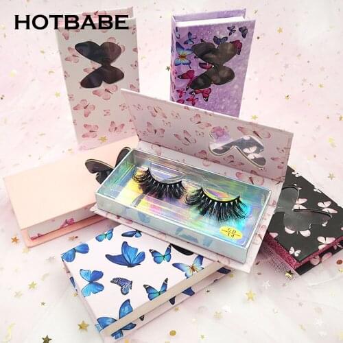 Lash Boxes Wholesale Eyelash Packaging Custom Caux Cils 3D Mink Eyelashes False Eyelash Packaging Box Case Makeup Rectangle Box