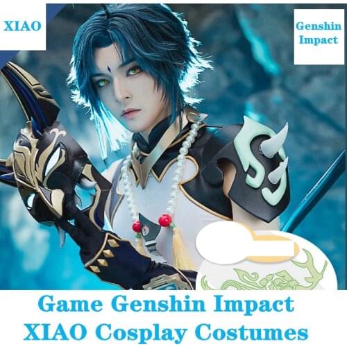 Xiao Costumes Game Genshin Impact Guardian Yasha Cosplay Anime Project Men Tops Pants Accessories Sets Halloween Clothes Adult