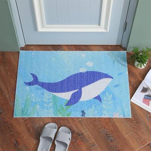 Ocean Theme Home Door Mat Carpet PVC Anti-slip Mat Hallway Door Mat Living Room Mat Bath Mat Entrance Mat Carpet Custom Bath Mat
