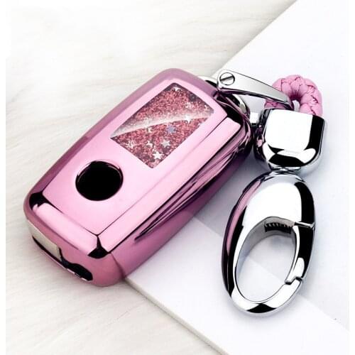 Quicksand Soft TPU Car Key Case Cover For VW Golf Bora Jetta POLO GOLF Passat Skoda Octavia A5 Fabia SEAT Ibiza Leon Accessories
