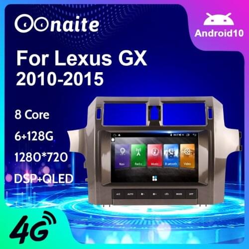 For Lexus GX400 GX460 2010-2019 Multimedia Car Stream Media Night Vision Camera Parking Mode Recorde Android 10 PX6 Carplay USB
