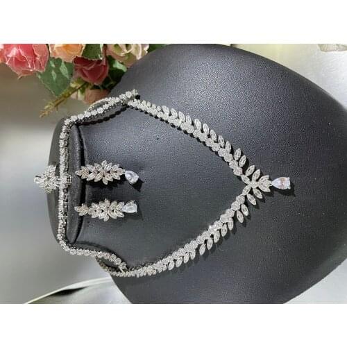 AccKing Nigeria Bridal Zirconia Jewelry Sets For Women Party, Luxury Dubai Nigeria CZ Crystal Wedding Jewelry Sets