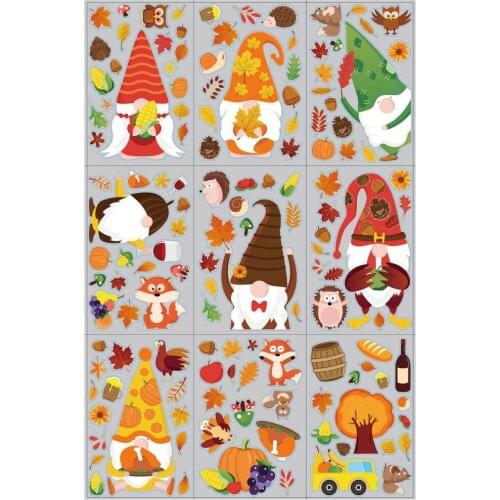 Wall Stickers Window Decorations Pattern Christmas Thanksgiving Refrigerators Autumn Parties Party Supplies Gatherings Static