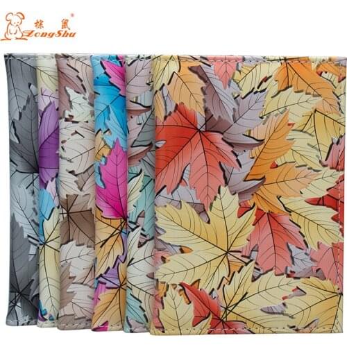 Zongshu maple leaf Travel Passport Holder Cover PU Leather ID Card Travel Ticket Pouch Packages Passport Covers
