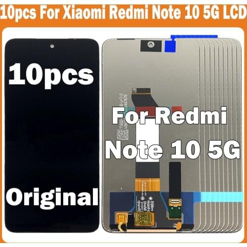 Wholesale 10pcs For Xiaomi Redmi Note 10 5G LCD Display Replacement Screen Digitizer Parts For Redmi Note 10 5G With Frame