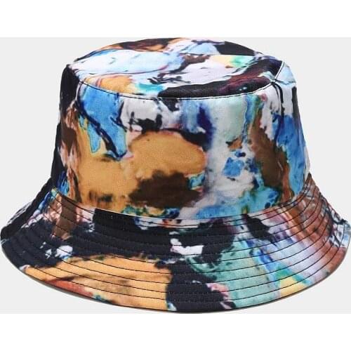 Cotton Print Bucket Hat Fisherman Hat Outdoor Travel Hat Sun Cap Hats for Men and Women 269