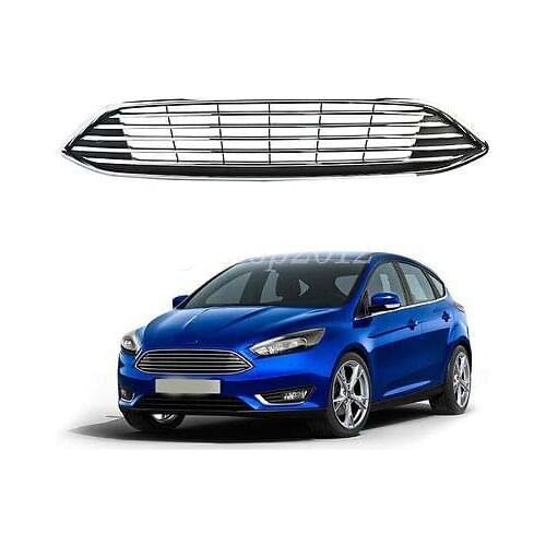 Chrome Upper Front Bumper Center Grille Grill Panel For Ford Focus 2015 2016