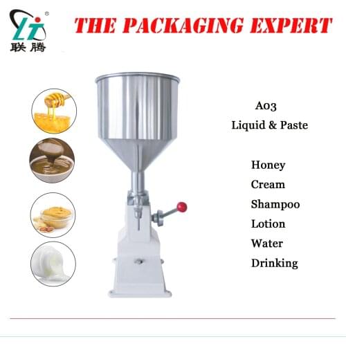 Manual Paste Filling Machine Liquid Cream Shampoo Lotion Bottle Vial Filler Sauce Jam Nial Polish 50ml Water Fill Free Shipping