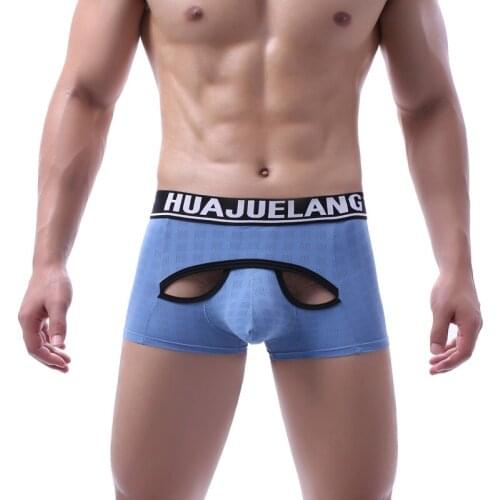 Sexy Mens Underwear Boxer Shorts Breathable Male Homme Panties U Convex Pouch Boxershorts Sleep Bottoms Gay Low Waist Underpants