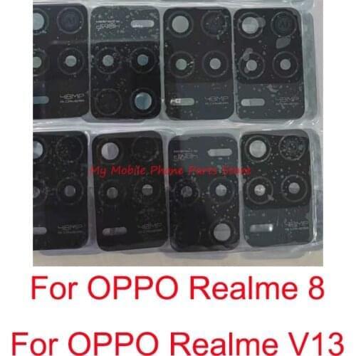 New Cellphone Rear Camera Glass Lens Cover For OPPO Realme 8 V13 Back Camera Lens Glass With Glue Sticker For OPPO Realme V13