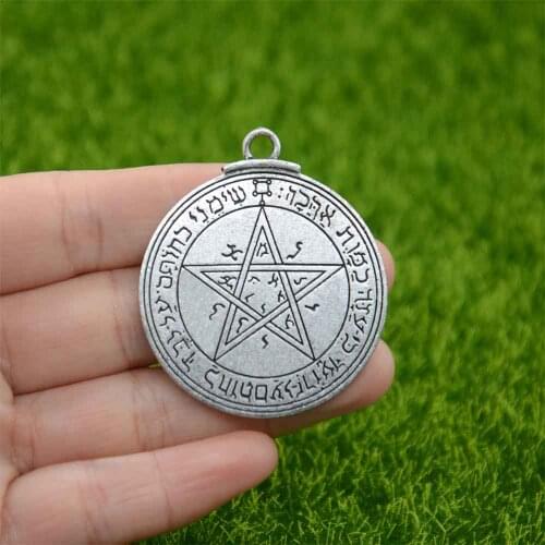 WICCA Talisman Of Venus Love Pentagram Amulet Key Of Solomon Seal Pendant Kabbalah Jewlery Dainty Necklace