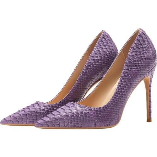 2021 Brand Fashion Women Shoes Snake Printed Sexy Stilettos High Heels 12cm/10cm/8cm Pointed Toe Women Pumps