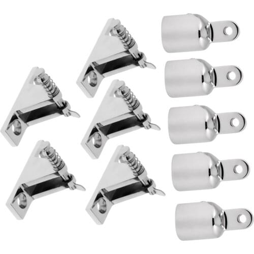 10X Boat Deck Hinge With Eyelet End Cap Made Of Stainless Bimini Top