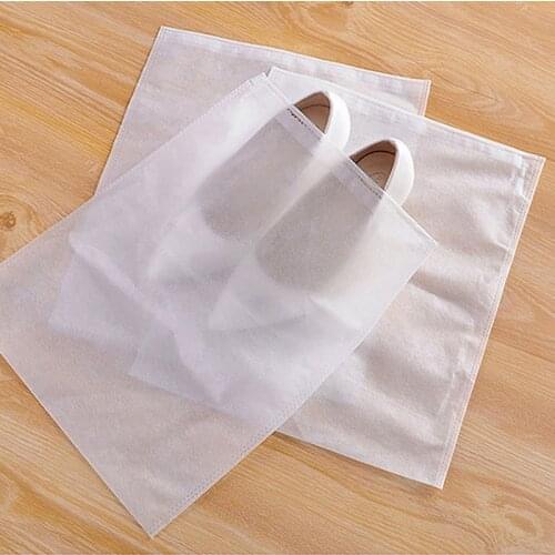 12pcs White Non-Woven Shoes Dust Cover Laundry Shoes Bag Organizador Durable Portable Automatic Shoe Covers
