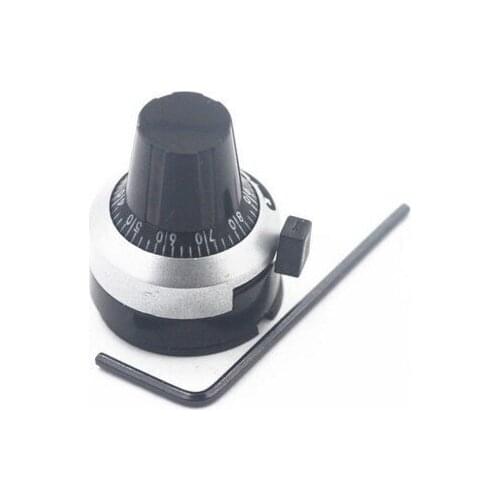 2pcs/lot WXD3-13 3590S 6.35mm Shaft Potentiometer knob switch caps lockable Hat Precise Dial rotary knob