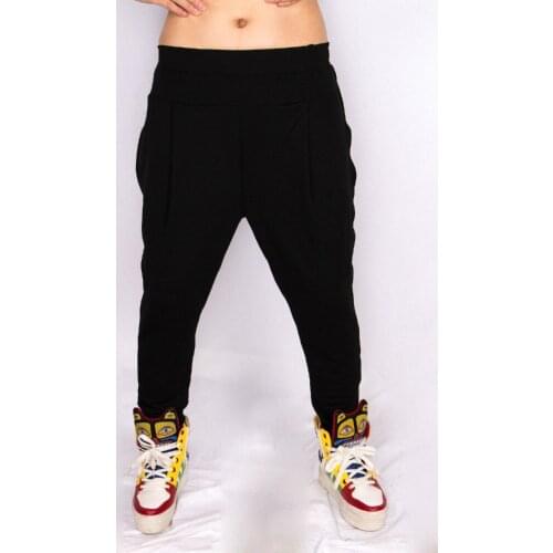 2016 Casual sweatpants female summer hip hop Women harem trousers Girls baggy cotton skinny black dance stretch Pants