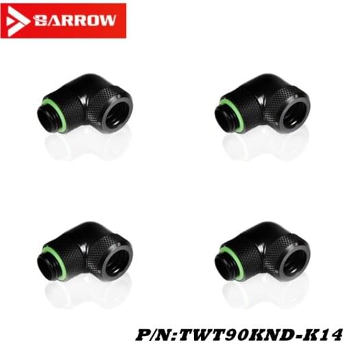 4PCS Barrow 14 pipe diameter 90 degree rotating hard tube hand screw adapter seat rotating hard block hand screw TWT90KND-K14