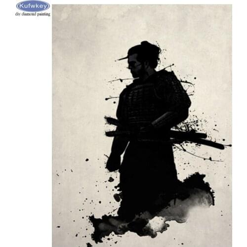 5D DIY Diamond Painting Japanese Samurai 3D Rhinestones Embroidery Cross Stitch sets Full Square Round Drill Home Decoration
